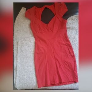 Red mini dress